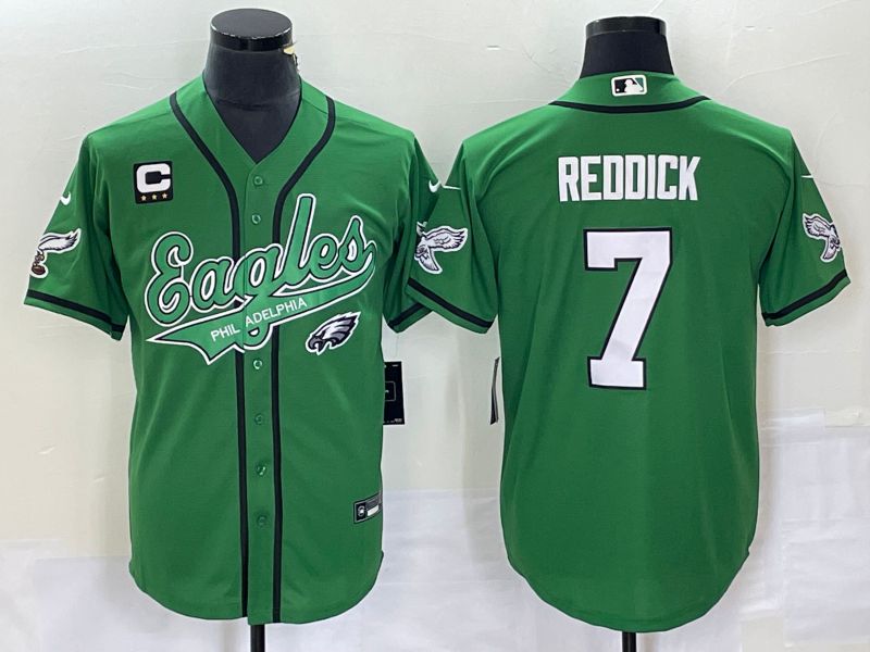 Men Philadelphia Eagles #7 Reddick Green Co Branding Game NFL Jersey style 4->philadelphia eagles->NFL Jersey
